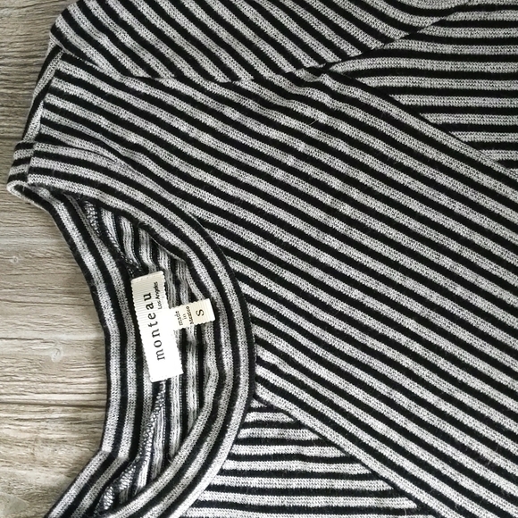 Monteau Striped Knit Midi Dress small - Picture 3 of 4